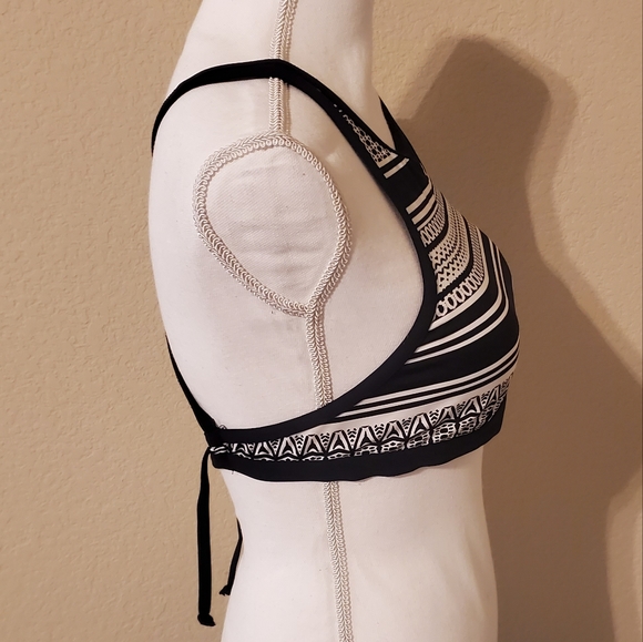 Jag Black Noir High Neck Bra/ Bikini Halter Top Criss-Cross Strap Back Size M - Picture 4 of 10